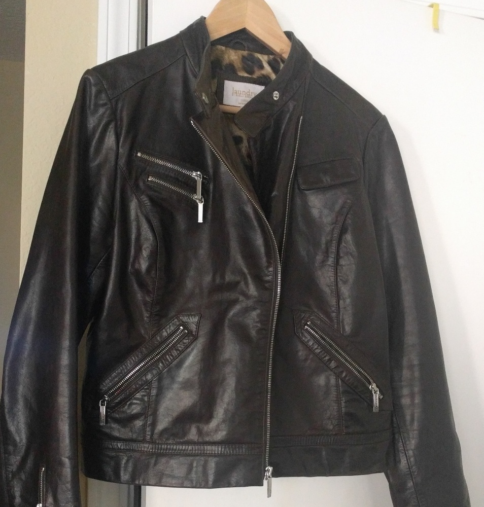 Vintage Laundry by Shelli Segal Leather moto jacket